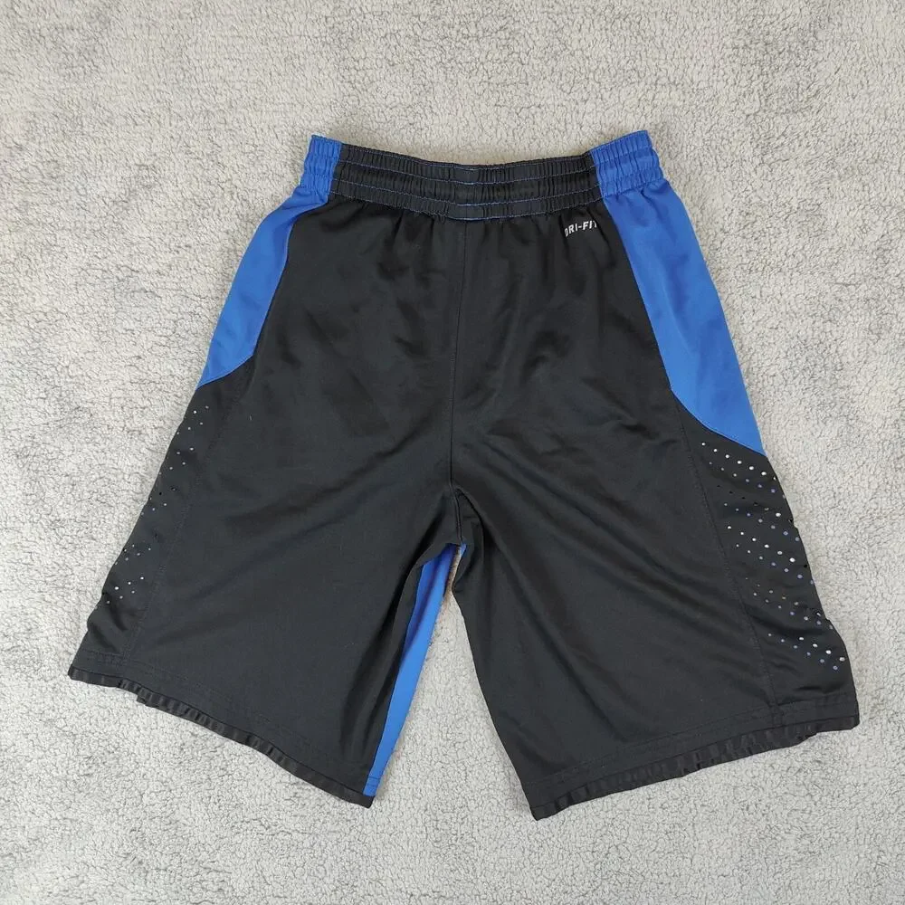 Nike Dri Fit Shorts Mens Medium Blue Black color block Basketball Athletic summ